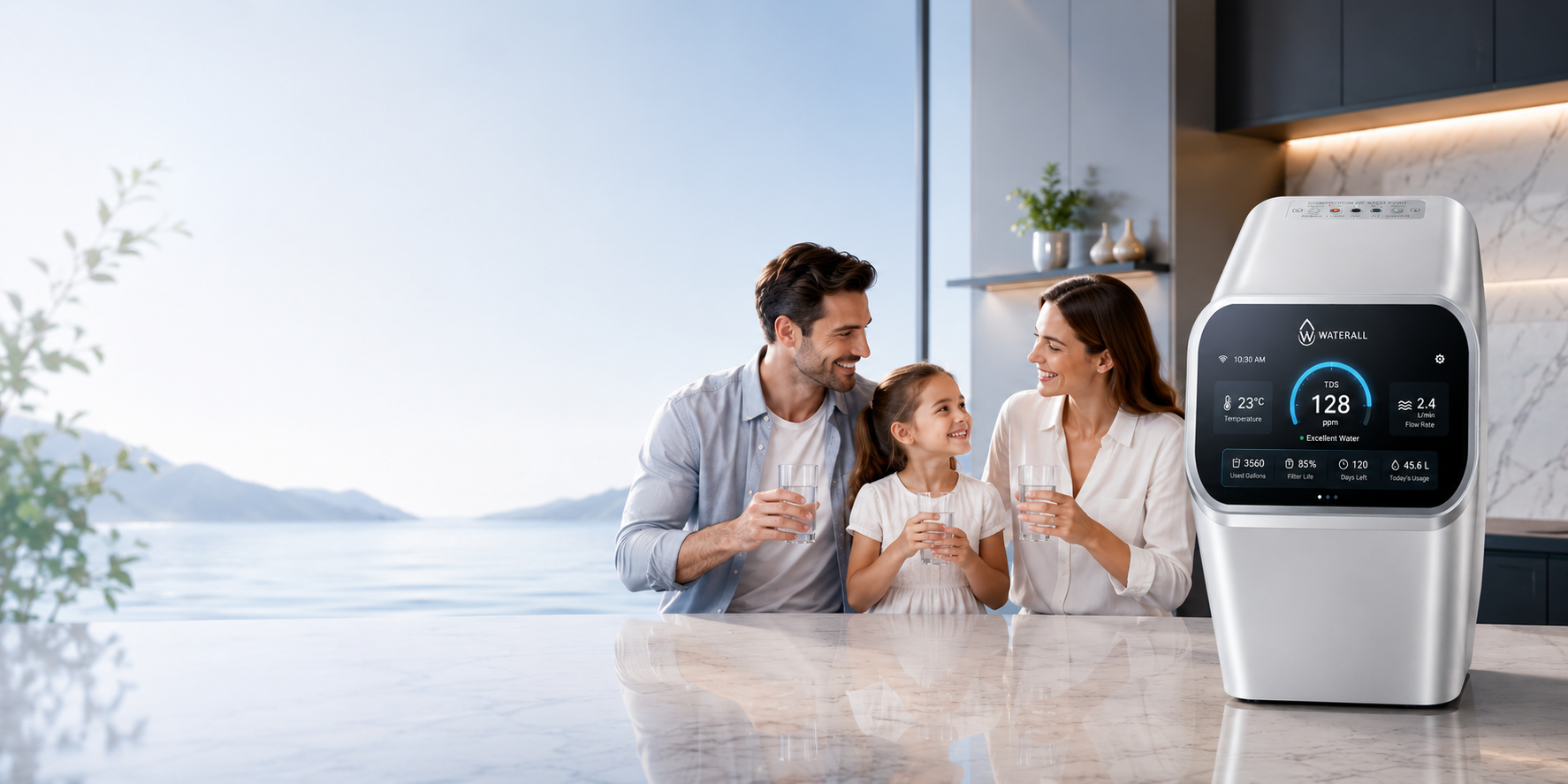 Waterall residential water filtration system
